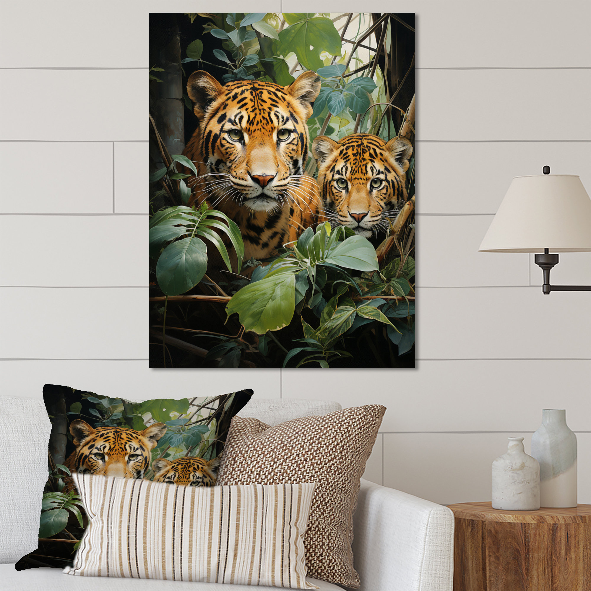 Dakota Fields Asian Art Tigers In Jungle VII Asian Metal Wall Decor